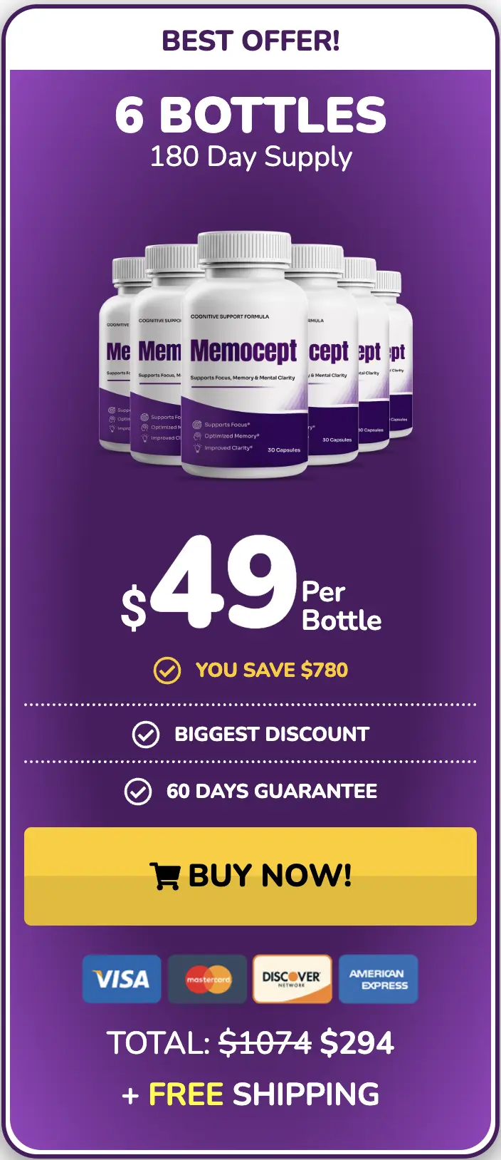 Buy Memocept 6 Bottles